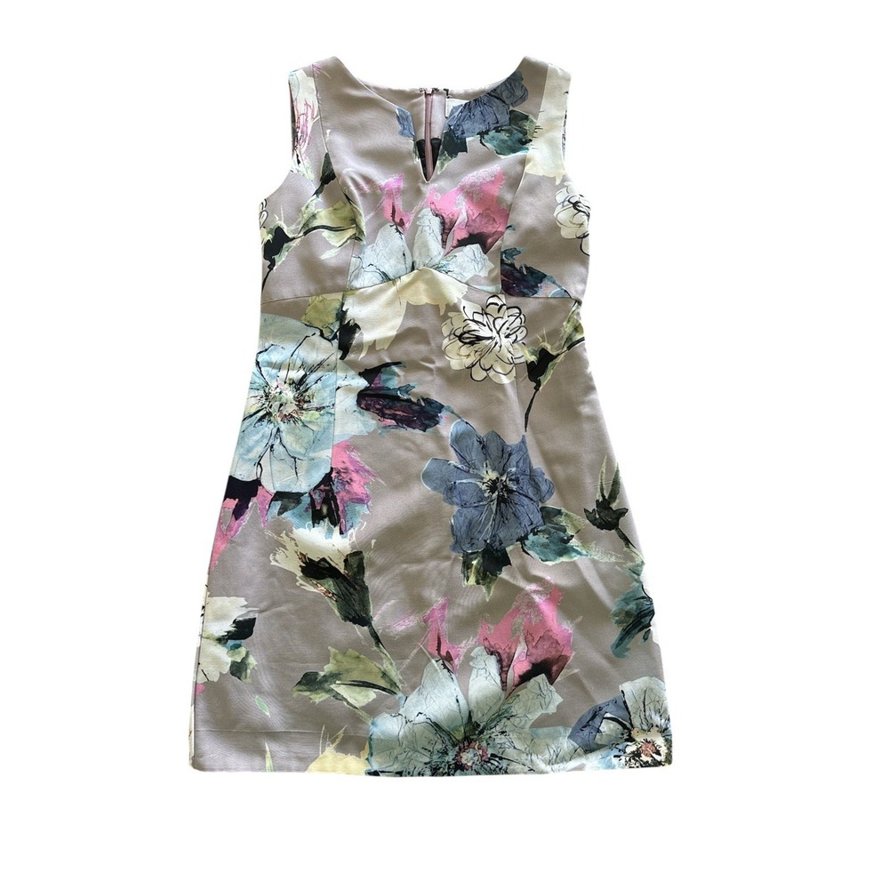 Milly Floral Mini Dress Womens Size‎ 8 Multicolor V Neck Party Made In USA